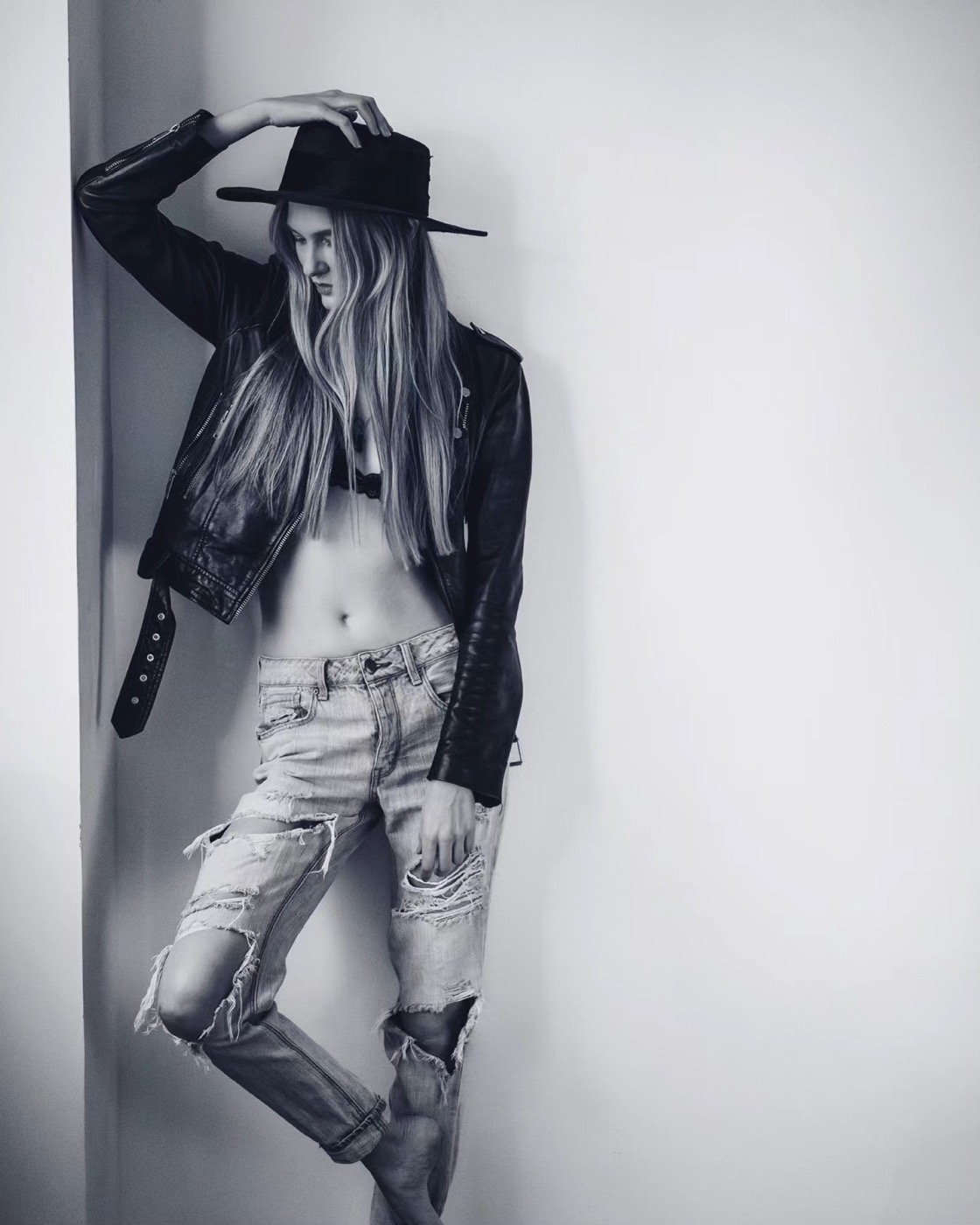 Olga Cerpita — black and white editorial portrait