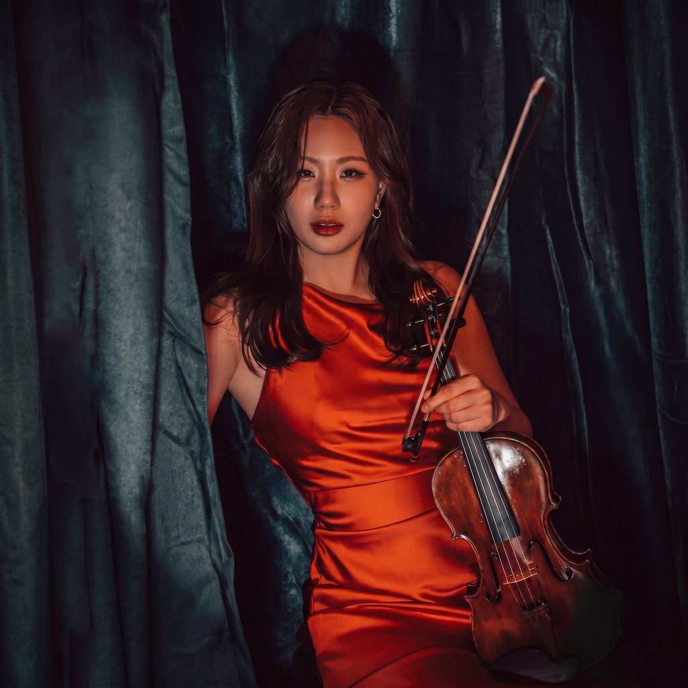 Seoyeon Im — editorial portrait in red