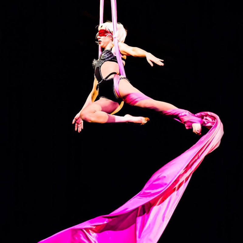 Rebecca — stilt and aerial performer
